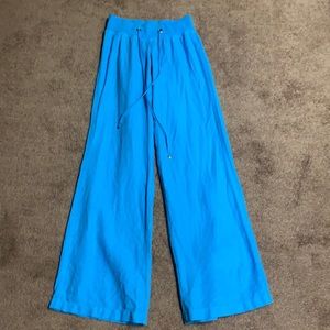 Lilly Pulitzer Beach Pant XS Blue Linen